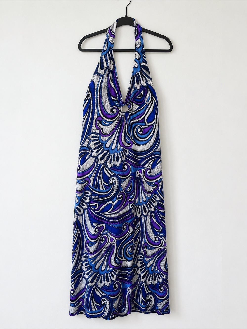 Blue & Purple Halter Maxi Dress